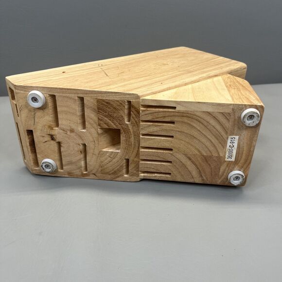 JA Henckels Knife Block 16 Slot Zwilling Wooden Knife Holder Bamboo Solid - Picture 9 of 9